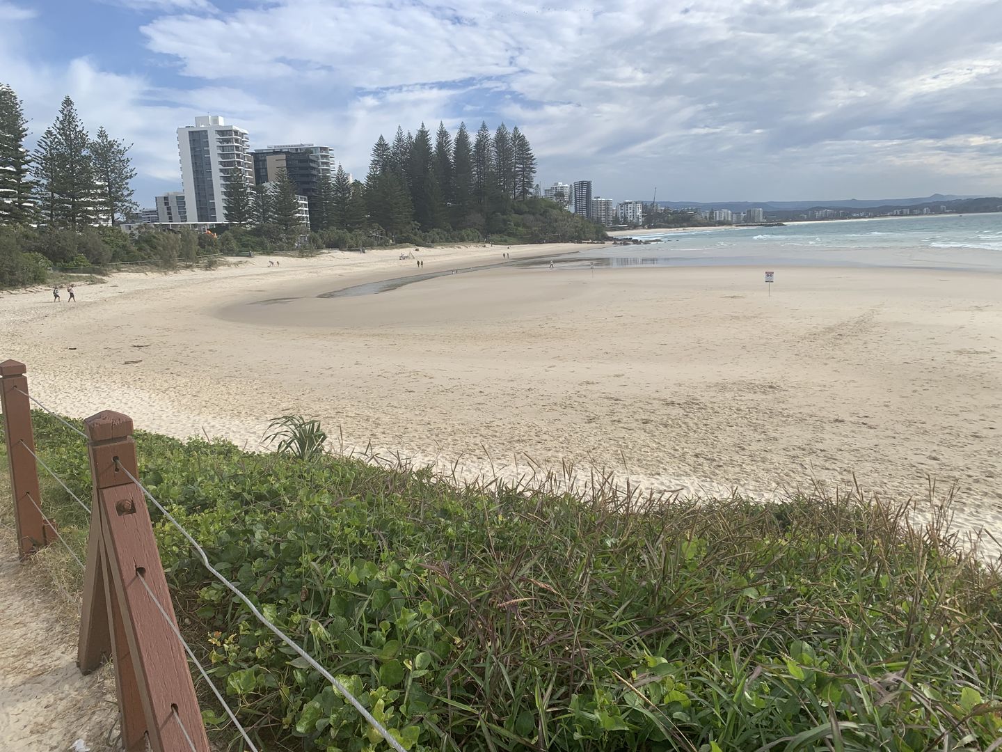 Rainbow Bay Beach looking north 16 July 2025